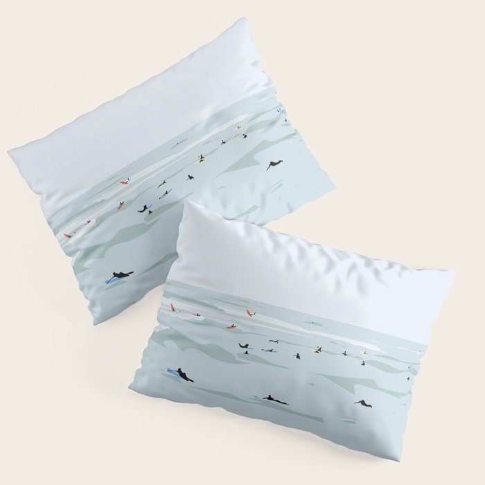 Tiny Surfers in Lima Pillow Sham Gallery Image 3