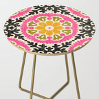 Folk Art Mandala - vintage pink, gold, and avocado green Side Table Gallery Image 2