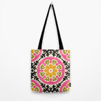 Folk Art Mandala - vintage pink, gold, and avocado green Tote Bag Gallery Image 2
