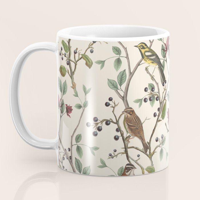 Nordic Birds Autumn Whispers Woodland Pattern Coffee Mug Gallery Image 3