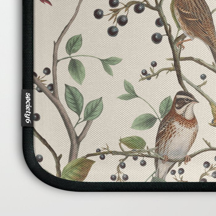 Nordic Birds Autumn Whispers Woodland Pattern Laptop Sleeve Gallery Image 3