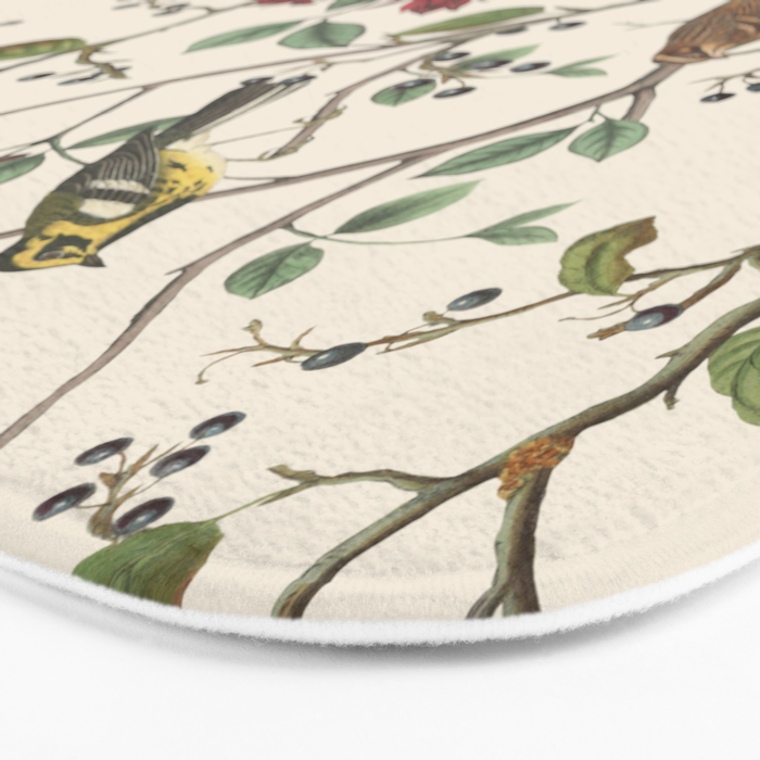 Nordic Birds Autumn Whispers Woodland Pattern Bath Mat Gallery Image 3