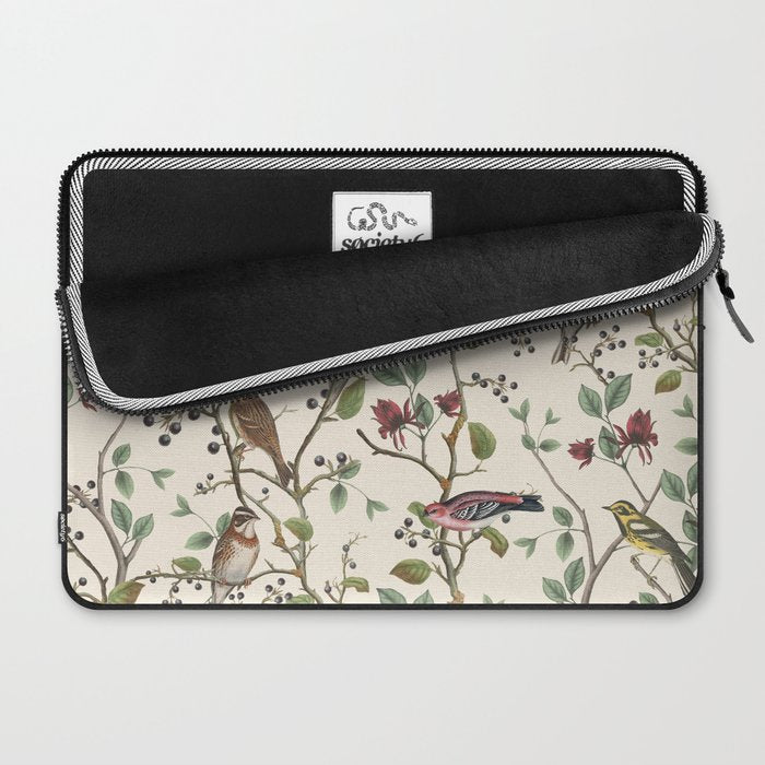 Nordic Birds Autumn Whispers Woodland Pattern Laptop Sleeve Gallery Image 2