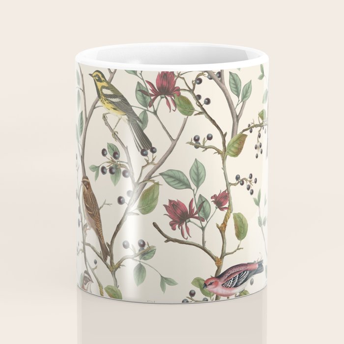 Nordic Birds Autumn Whispers Woodland Pattern Coffee Mug Gallery Image 4