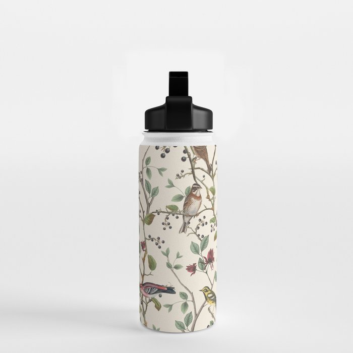Nordic Birds Autumn Whispers Woodland Pattern Water Bottle Gallery Image 2
