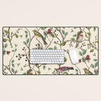 Nordic Birds Autumn Whispers Woodland Pattern Desk Mat Gallery Image 1