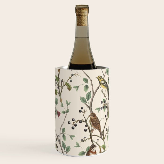 Nordic Birds Autumn Whispers Woodland Pattern Wine Chiller Gallery Image 2