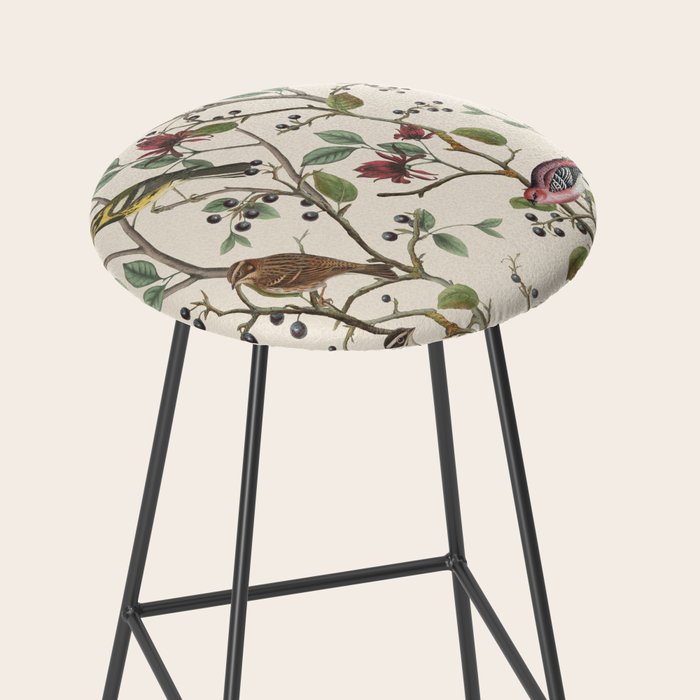 Nordic Birds Autumn Whispers Woodland Pattern Stool Gallery Image 2