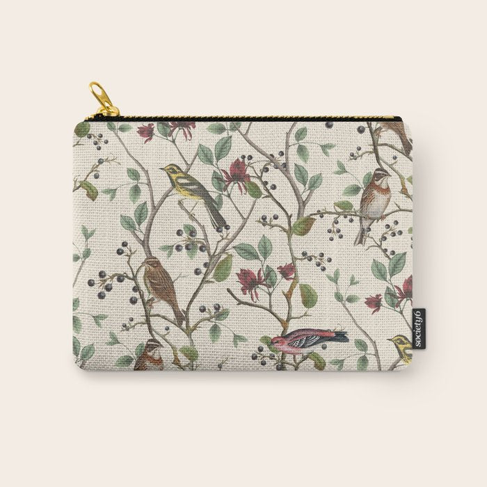 Nordic Birds Autumn Whispers Woodland Pattern Carry All Pouch Gallery Image 1