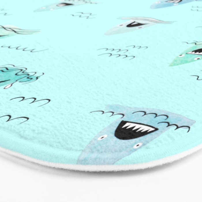 Sharkhead - Shark Pattern Bath Mat Gallery Image 3