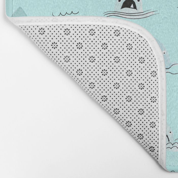 Sharkhead - Shark Pattern Bath Mat Gallery Image 2