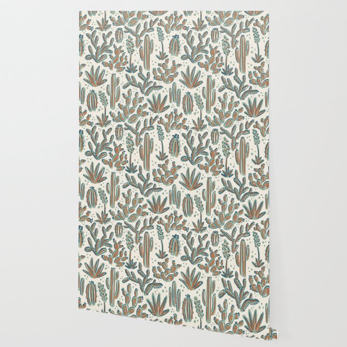 Cactus Desert - sage and copper Wallpaper Gallery Image 2
