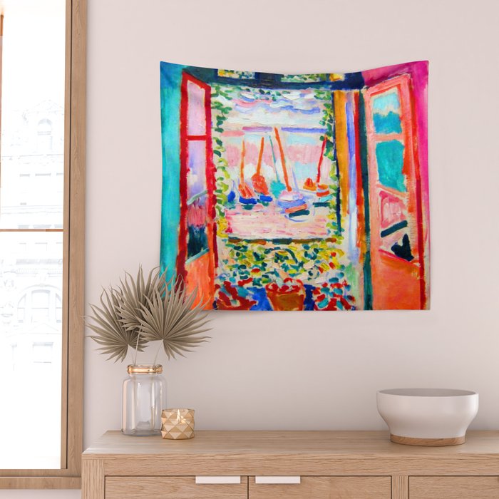 Henri Matisse Open Window Wall Tapestry Gallery Image 2