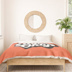 GOOD VIBES ONLY orange red black and white Duvet Cover Gallery Image 3