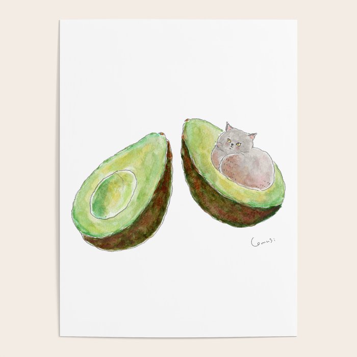 Avocado Nyancoã- Avocado kitty - Poster Gallery Image 4