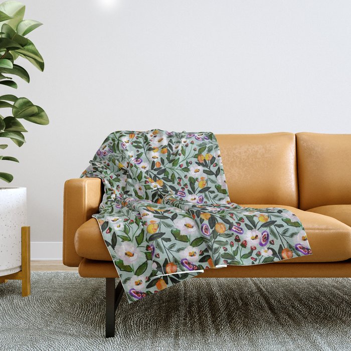 Harvest Garden Throw Blanket Gallery Image 1