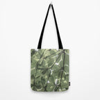 Sage green botanical art print - soft green leaves - nature and travel photography Tote Bag Gallery Image 2