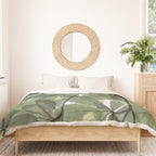 Sage green botanical art print - soft green leaves - nature and travel photography Duvet Cover Gallery Image 3