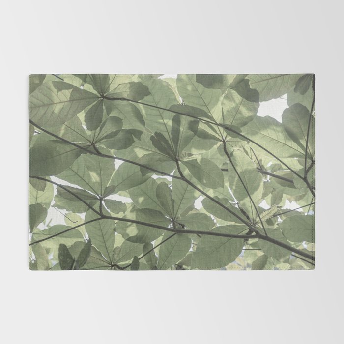 Sage green botanical art print - soft green leaves - nature and travel photography Rug Gallery Image 2