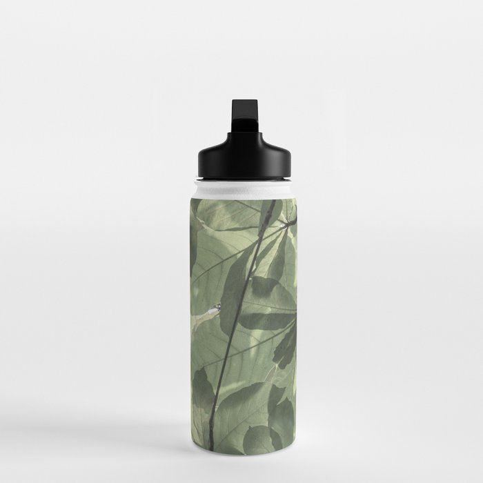 Sage green botanical art print - soft green leaves - nature and travel photography Water Bottle Gallery Image 3