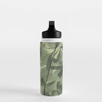 Sage green botanical art print - soft green leaves - nature and travel photography Water Bottle Gallery Image 3