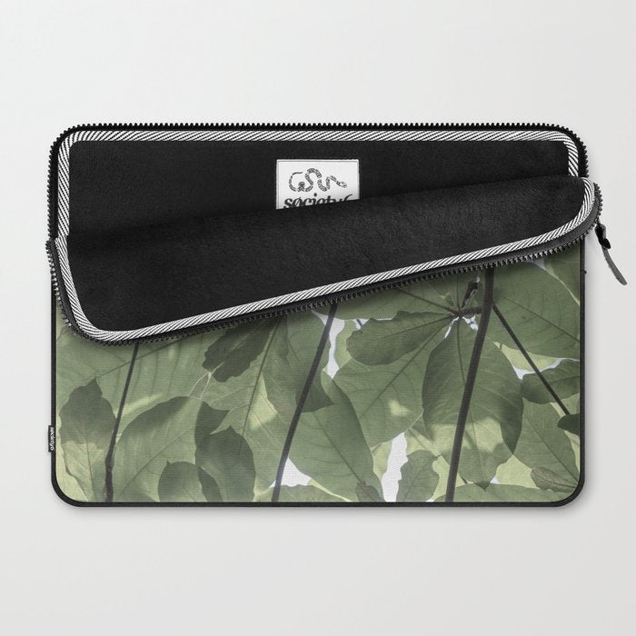 Sage green botanical art print - soft green leaves - nature and travel photography Laptop Sleeve Gallery Image 2