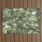 Sage green botanical art print - soft green leaves - nature and travel photography Outdoor Rug Gallery Image 1