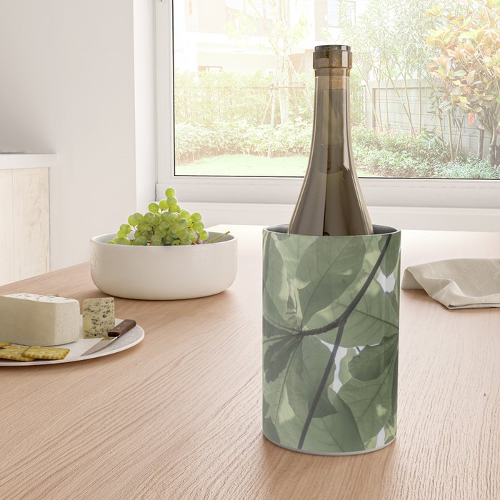 Sage green botanical art print - soft green leaves - nature and travel photography Wine Chiller Gallery Image 4