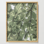 Sage green botanical art print - soft green leaves - nature and travel photography Serving Tray Gallery Image 1