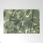 Sage green botanical art print - soft green leaves - nature and travel photography Welcome Mat Gallery Image 1