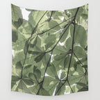 Sage green botanical art print - soft green leaves - nature and travel photography Wall Tapestry Gallery Image 4