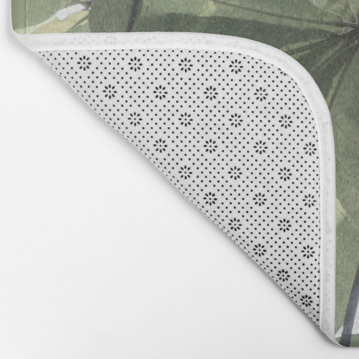 Sage green botanical art print - soft green leaves - nature and travel photography Bath Mat Gallery Image 2