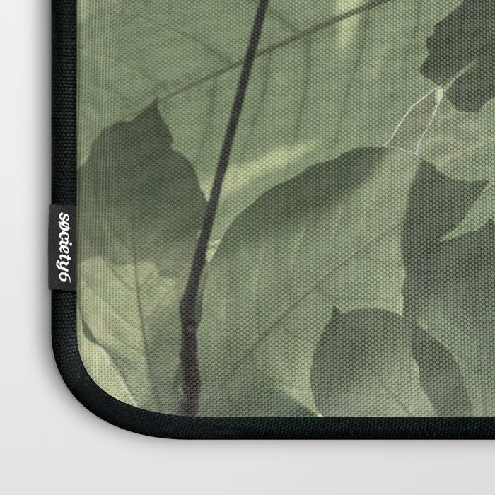 Sage green botanical art print - soft green leaves - nature and travel photography Laptop Sleeve Gallery Image 3