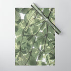 Sage green botanical art print - soft green leaves - nature and travel photography Wrapping Paper Gallery Image 1