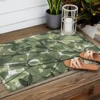 Sage green botanical art print - soft green leaves - nature and travel photography Outdoor Rug Gallery Image 2
