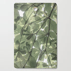 Sage green botanical art print - soft green leaves - nature and travel photography Cutting Board Gallery Image 1