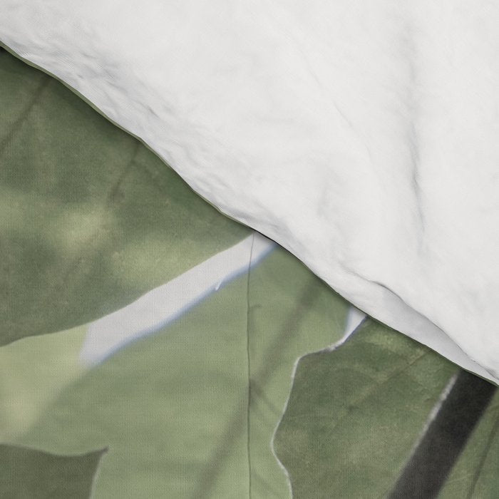 Sage green botanical art print - soft green leaves - nature and travel photography Comforter Gallery Image 4