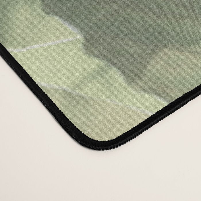Sage green botanical art print - soft green leaves - nature and travel photography Desk Mat Gallery Image 4