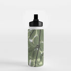 Sage green botanical art print - soft green leaves - nature and travel photography Water Bottle Gallery Image 2