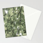 Sage green botanical art print - soft green leaves - nature and travel photography Stationery Card Gallery Image 2