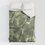 Sage green botanical art print - soft green leaves - nature and travel photography Duvet Cover Gallery Image 6