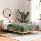Sage green botanical art print - soft green leaves - nature and travel photography Comforter Gallery Image 2