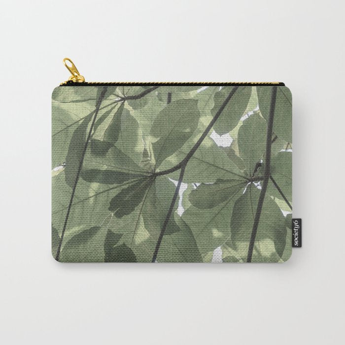 Sage green botanical art print - soft green leaves - nature and travel photography Carry All Pouch Gallery Image 1