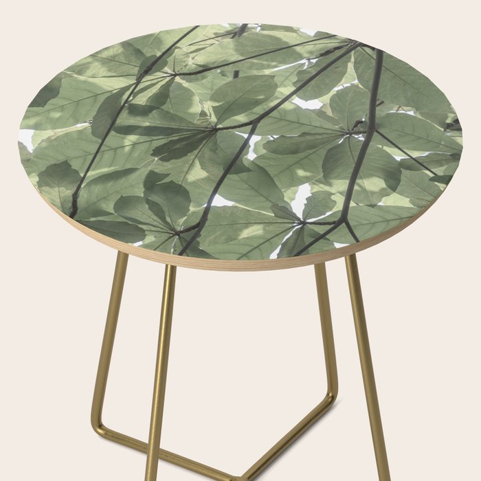 Sage green botanical art print - soft green leaves - nature and travel photography Side Table Gallery Image 2