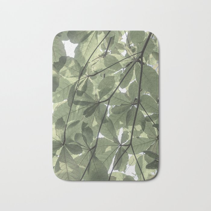 Sage green botanical art print - soft green leaves - nature and travel photography Bath Mat Gallery Image 1