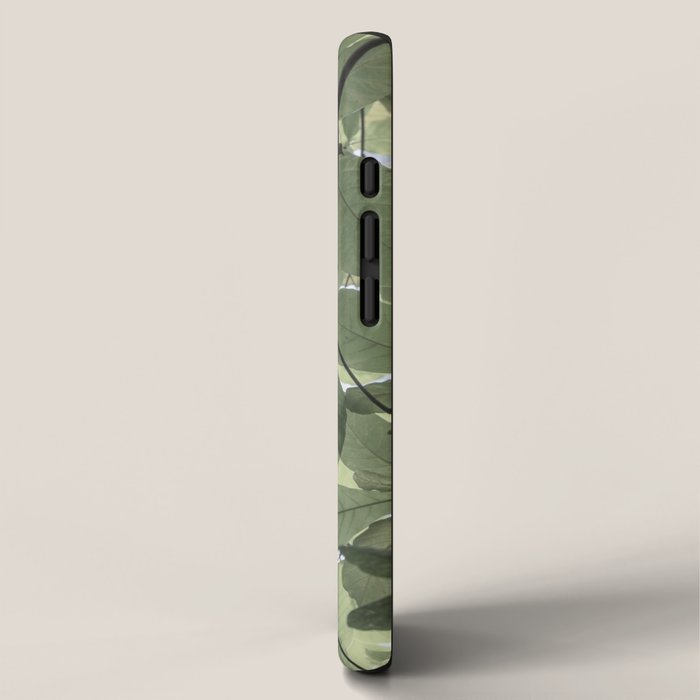 Sage green botanical art print - soft green leaves - nature and travel photography iPhone Case Gallery Image 2