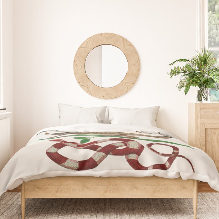 Albertus Seba Iguana And Snakes Duvet Cover Gallery Image 3