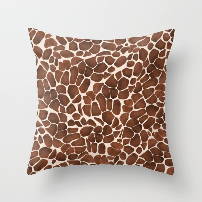 Modern giraffe print Throw Pillow Gallery Image 6