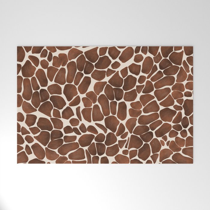 Modern giraffe print Welcome Mat Gallery Image 1