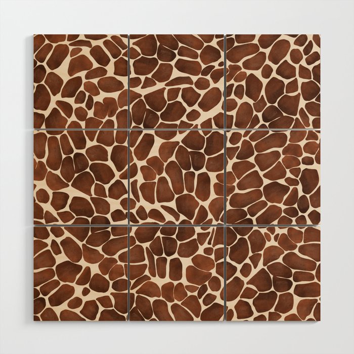 Modern giraffe print Wood Wall Art Gallery Image 1
